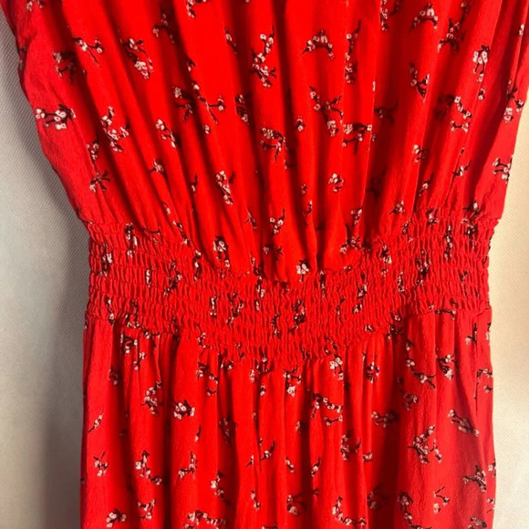 Kendall & Kylie Long Sleeve Red Cherry Blossom Romper Size Large - Picture 4 of 10